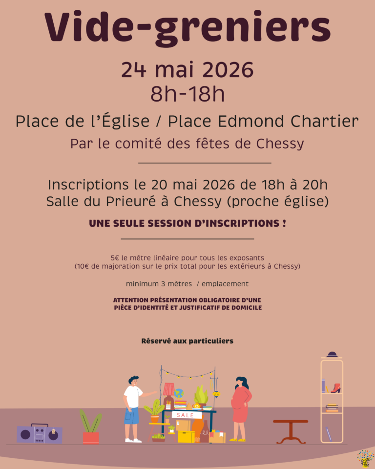 vide-grenier. Chessy 2026