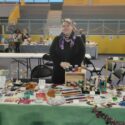 Stand de Filicréa créations artisanales, textile, bijoux fantaisie et peinture au marché de noël et bourse aux jouets organisé par le Comité des fêtes de Chessy (77)